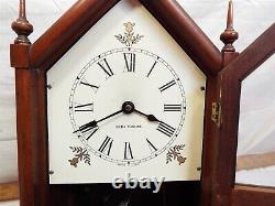 Seth Thomas Steeple Wood Case Shelf/Mantle Chime Clock Cabinet