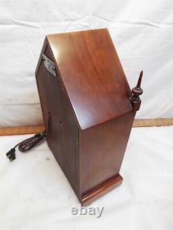 Seth Thomas Steeple Wood Case Shelf/Mantle Chime Clock Cabinet