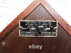 Seth Thomas Steeple Wood Case Shelf/Mantle Chime Clock Cabinet