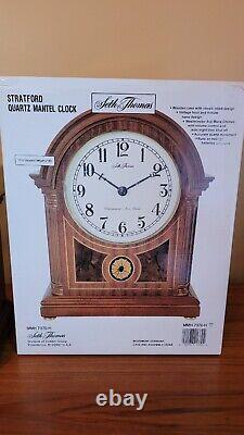 Seth Thomas Stratford Mantel German Quartz Clock Multiple Chimes MMH 7370-H New