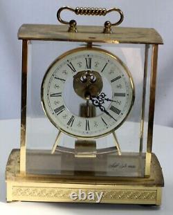 Seth Thomas TESTED Brass& Glass Skeleton Carriage Mantel Clock Model 792 Germany