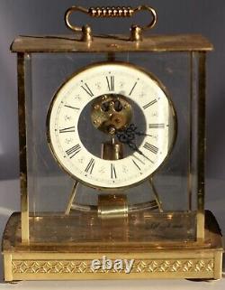 Seth Thomas TESTED Brass& Glass Skeleton Carriage Mantel Clock Model 792 Germany