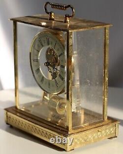 Seth Thomas TESTED Brass& Glass Skeleton Carriage Mantel Clock Model 792 Germany