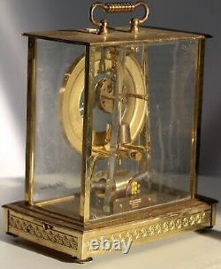 Seth Thomas TESTED Brass& Glass Skeleton Carriage Mantel Clock Model 792 Germany