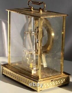 Seth Thomas TESTED Brass& Glass Skeleton Carriage Mantel Clock Model 792 Germany