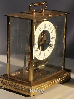 Seth Thomas TESTED Brass& Glass Skeleton Carriage Mantel Clock Model 792 Germany