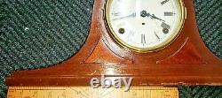 Seth Thomas Tambour Style Mantel Table Shelf Clock 8 Day Time and Strike 89