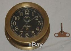 Seth Thomas U. S. Navy Deck No. 2 Brass Ships Deck Clock No. 2