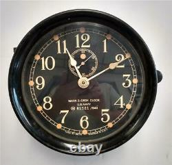 Seth Thomas U. S. Navy Ship's Mark I Deck Clock Wwii