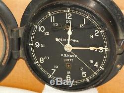 Seth Thomas U. S. Navy Ships Clock 6 Inch Dialww21943chelsea Key