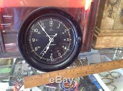 Seth Thomas Us Navy Ship Clock Ww II Vintage Excellent Condition USA