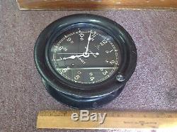 Seth Thomas Us Navy Ship Clock Ww II Vintage Excellent Condition USA