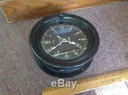 Seth Thomas Us Navy Ship Clock Ww II Vintage Excellent Condition USA