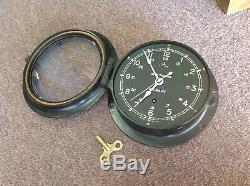 Seth Thomas Us Navy Ship Clock Ww II Vintage Excellent Condition USA