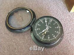 Seth Thomas Us Navy Ship Clock Ww II Vintage Excellent Condition USA