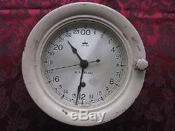 Seth Thomas Vintage 8-Day Phenolic Marine Ships Clock, 24-Hour Military Dial