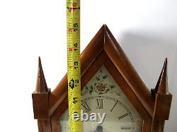 Seth Thomas Vintage 8 Day Sharon Time Strike Steeple Mantel Shelf Clock with Key