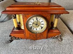 Seth Thomas Vintage Mantle Clock Runs Winds And Chimes Celluloid