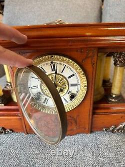 Seth Thomas Vintage Mantle Clock Runs Winds And Chimes Celluloid