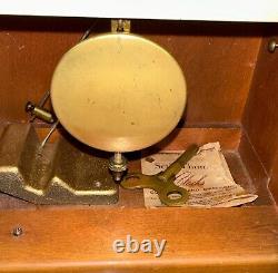 Seth Thomas Vintage SHARON 8W 8-Day Chime Mantle Clock Mechanical