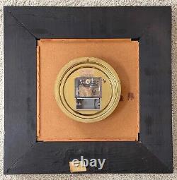 Seth Thomas Vintage Wall Clock Carved Wood / Gold Velvet Never Used