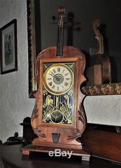 Seth Thomas Violin Shelf Clock Rare and Beautiful! Check it out