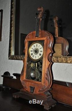 Seth Thomas Violin Shelf Clock Rare and Beautiful! Check it out