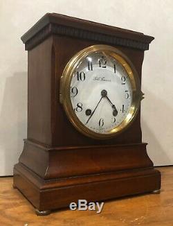 Seth Thomas Wales Mantel Table Shelf Clock Porcelain Dial