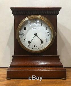 Seth Thomas Wales Mantel Table Shelf Clock Porcelain Dial