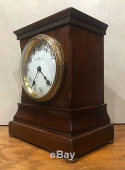 Seth Thomas Wales Mantel Table Shelf Clock Porcelain Dial