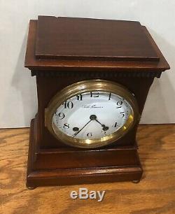 Seth Thomas Wales Mantel Table Shelf Clock Porcelain Dial