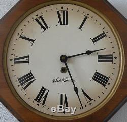 Seth Thomas Wall Clock Old Style Solid wood Case Model E477-001- Works great