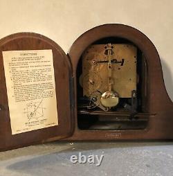 Seth Thomas Westminster Chime German Tambour Style Mantel Table Shelf Clock