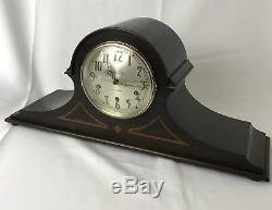 Seth Thomas Westminster Wood Mantel Clock & Key Antique Vtg Chime No 90 Mvmt 124