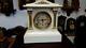 Seth Thomas White Adamantine (dwight Model) Mantle Clock