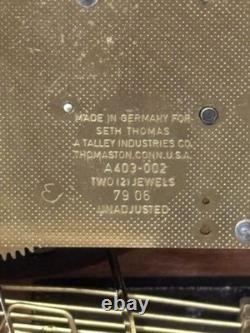 Seth Thomas Wind Up Clock Vintage In Perfect Working Condition