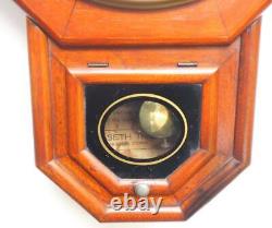 Seth Thomas Wooden Mantel Clock American Victorian Rare Mahogany Case 8 day 60cm
