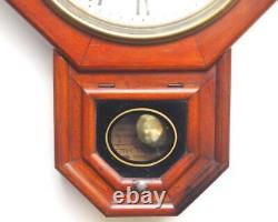 Seth Thomas Wooden Mantel Clock American Victorian Rare Mahogany Case 8 day 60cm