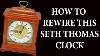Seth Thomas Wooden Mantel Clock Exeter E E538 004 Electric With Wind Up Chime How To Rewire A Clock