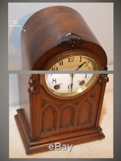 Seth Thomas York 1913 Restored City Series Antique Cabinet Clock In Mahogany
