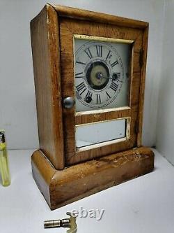 Seth Thomas antique clock, Very old desk clock 100 years, 19th, oak wood