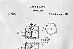 Seth Thomas (early) Calendar Movement Ca. 1862-65 Hard To Find