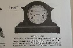 Seth Thomas mantle clock 1921 Regal adamantine