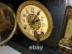 Seth thomas Mantle Clock Adamantime 1881 pat. WithPedulum & Key