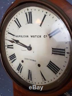 Seth thomas, Napoleon watch co station clock, victorian office clock wall clock