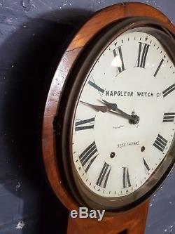 Seth thomas, Napoleon watch co station clock, victorian office clock wall clock