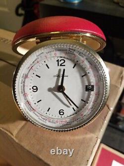 Seth thomas world portable alarm clock 3.5in. $359 red unique world clock