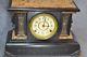 Shelf Mantel Clock Seth Thomas Marble Lions Brass Column Chime Antique Original