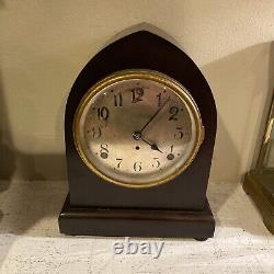 Small Antique Seth Thomas Beehive Mantle Clock Mahogany Case