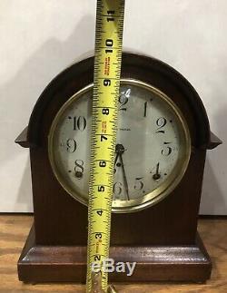 Small Miniature Seth Thomas 8 Day Mantle Table Shelf Clock